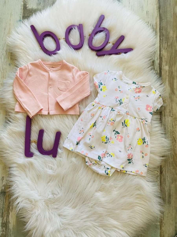 Vestido + chalequito Rosado
