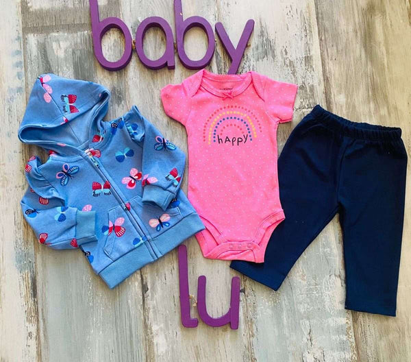 Conjunto 3 piezas Mariposas