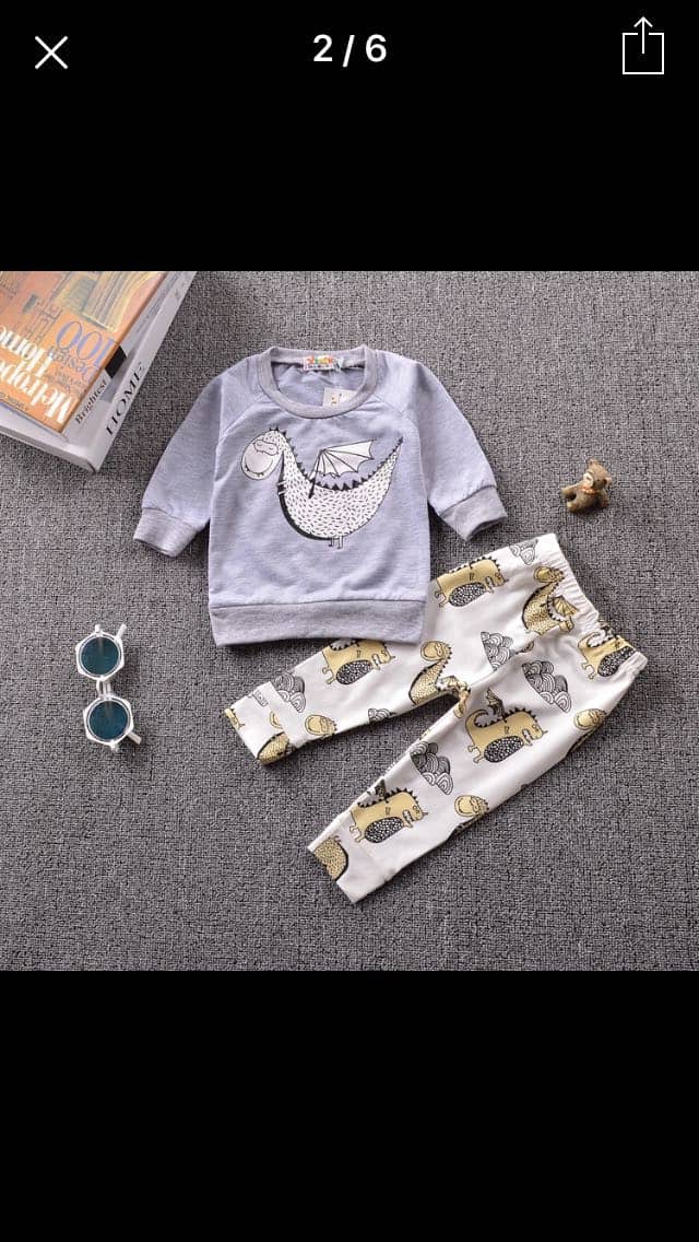Conjunto bebe dinosaurio