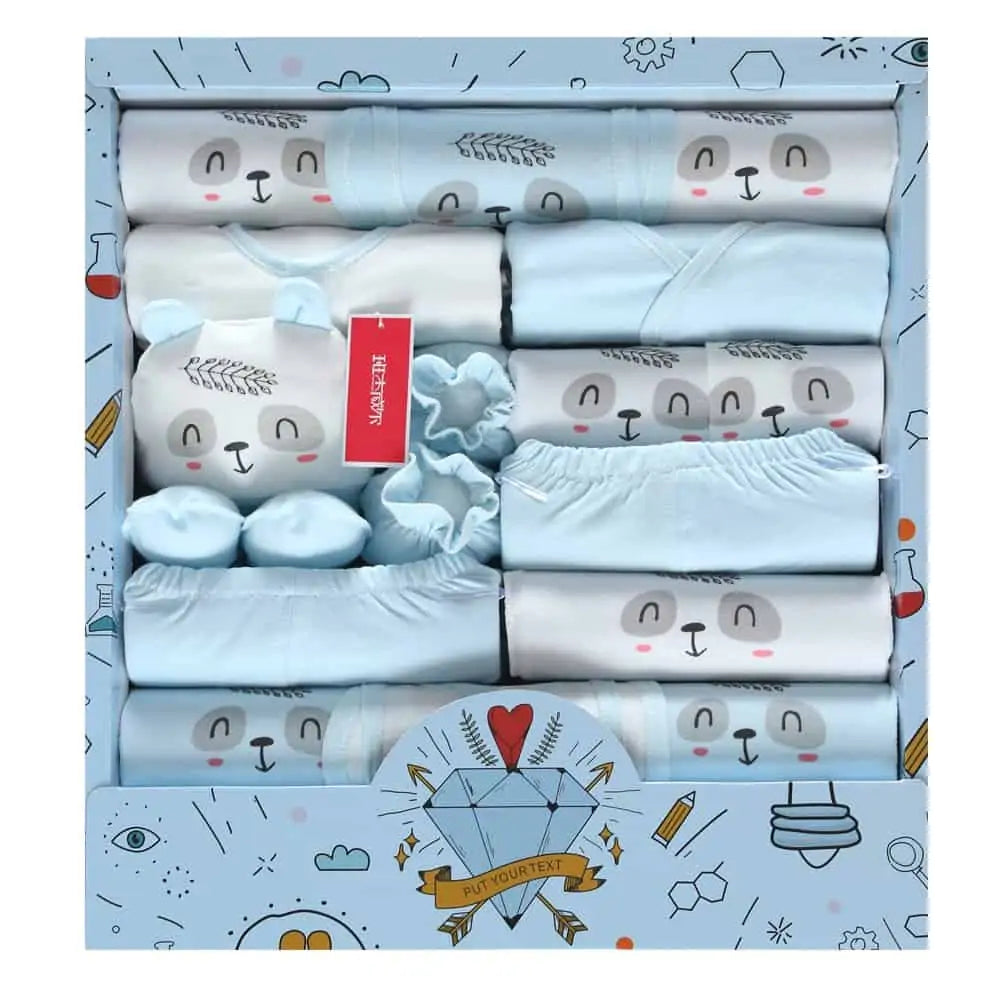 Ajuar de bebe 18 Piezas Celeste