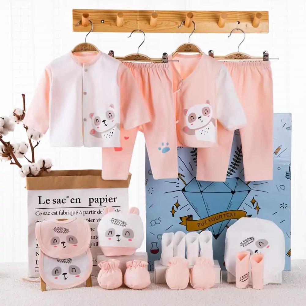 Ajuar Bebe 18 Piezas Rosado