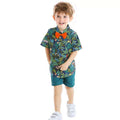 Conjunto formal selva verde oscuro