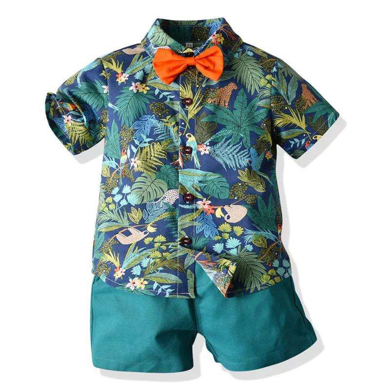 Conjunto formal selva verde oscuro
