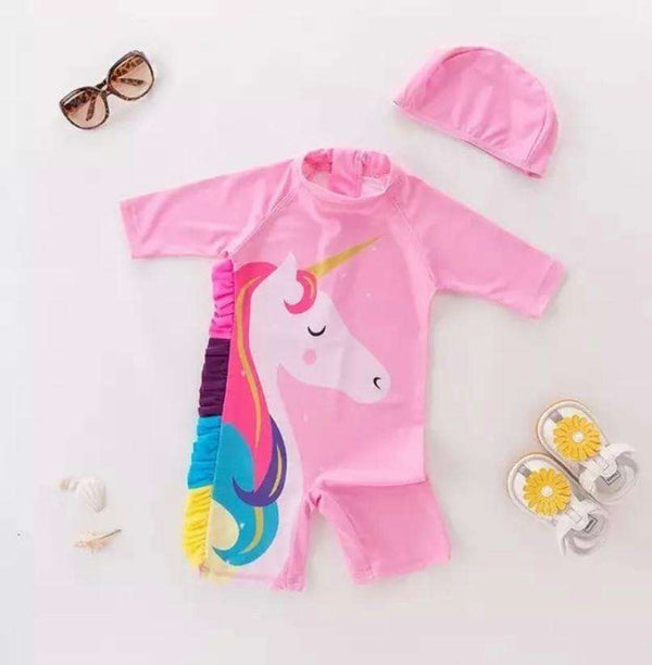 Traje de baño Unicornio rosa