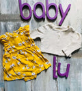 Vestido + chalequito amarillo