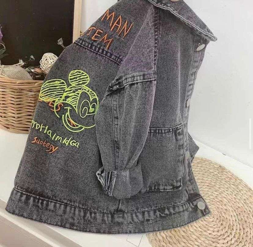 Chaqueta Mezclilla Mickey Gris