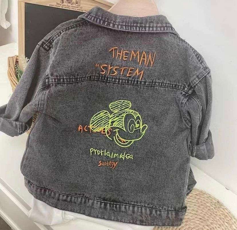 Chaqueta Mezclilla Mickey Gris