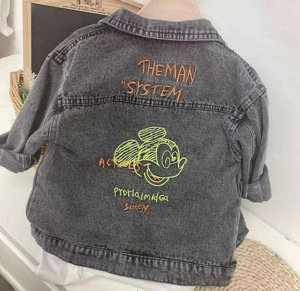 Chaqueta Mezclilla Mickey Gris