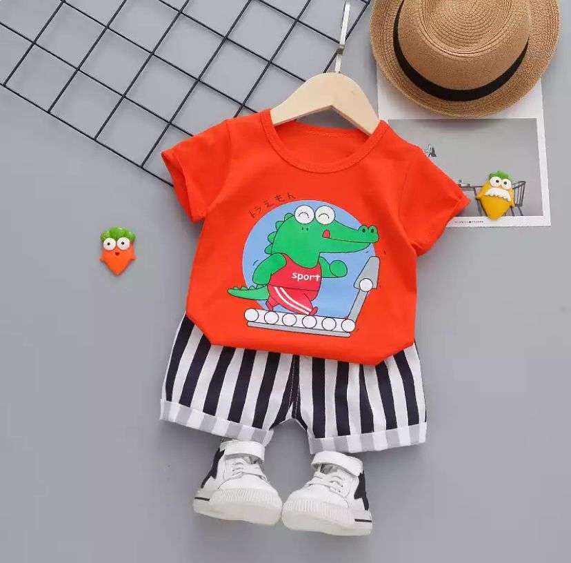 Conjunto Verano cocodrilo Naranjo