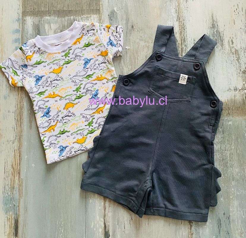 Jardinera + Polera dino colores