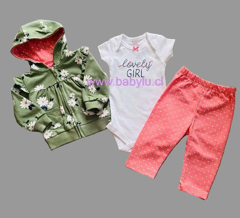 Buzo 3 piezas Lovely Girl - 1-3 M