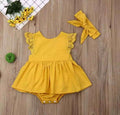 Vestido encaje Mostaza