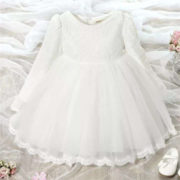 Vestido Celia Blanco Manga larga