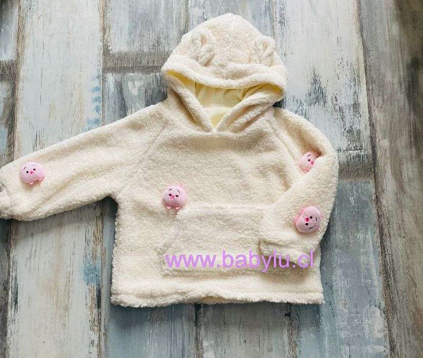 Poleron Invierno niña blanco