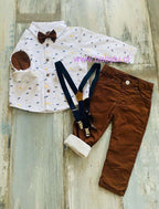 Conjunto formal forrado Cafe