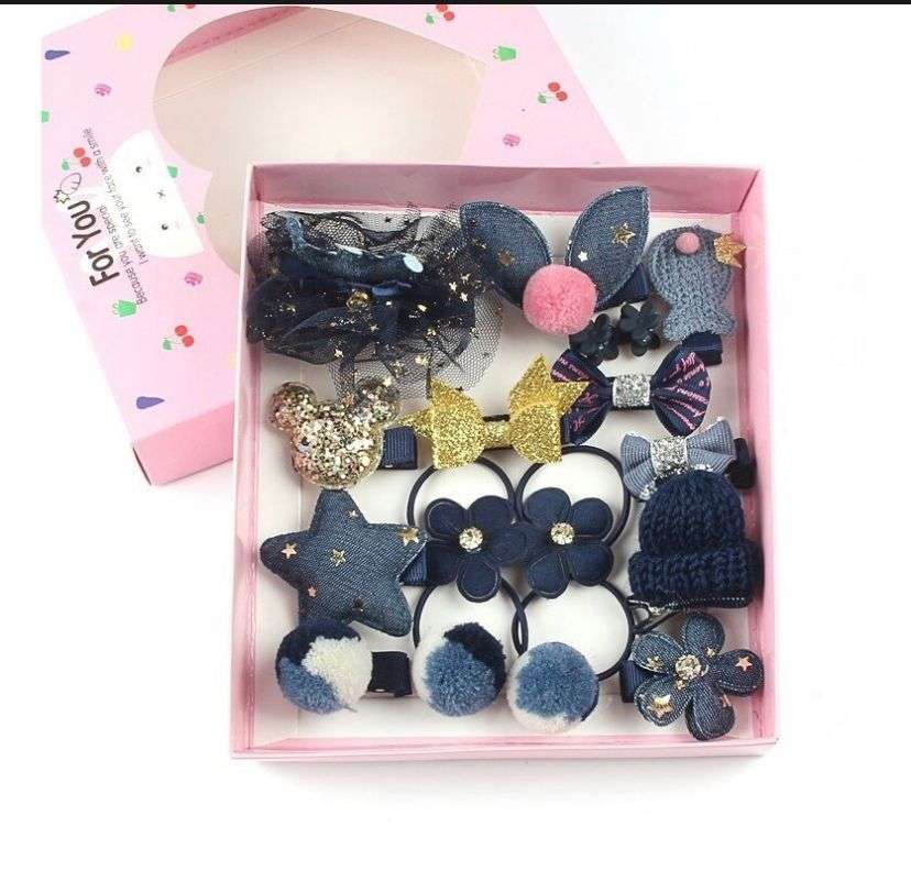 Set de pinches cajita de regalo negro