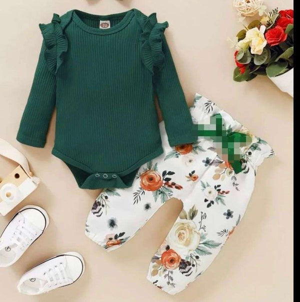 Conjunto Flores Verde