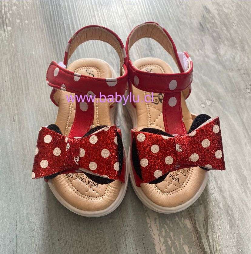Sandalias Red Minnie Mouse Niña