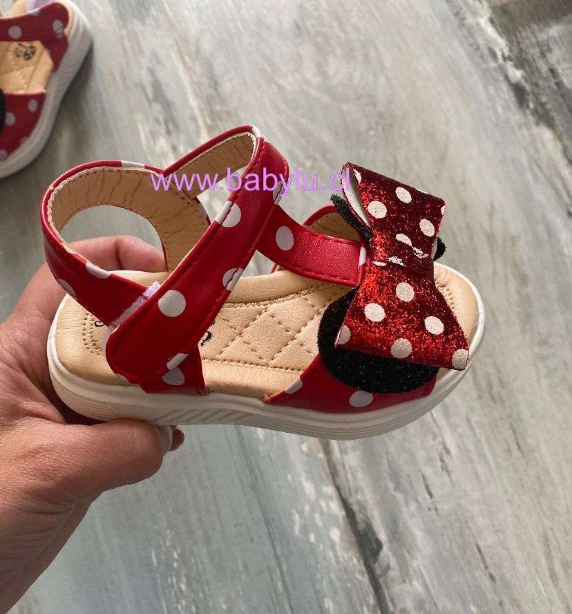 Sandalias Red Minnie Mouse Niña