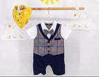 Enterito Formal Verano  cuadrille Gris