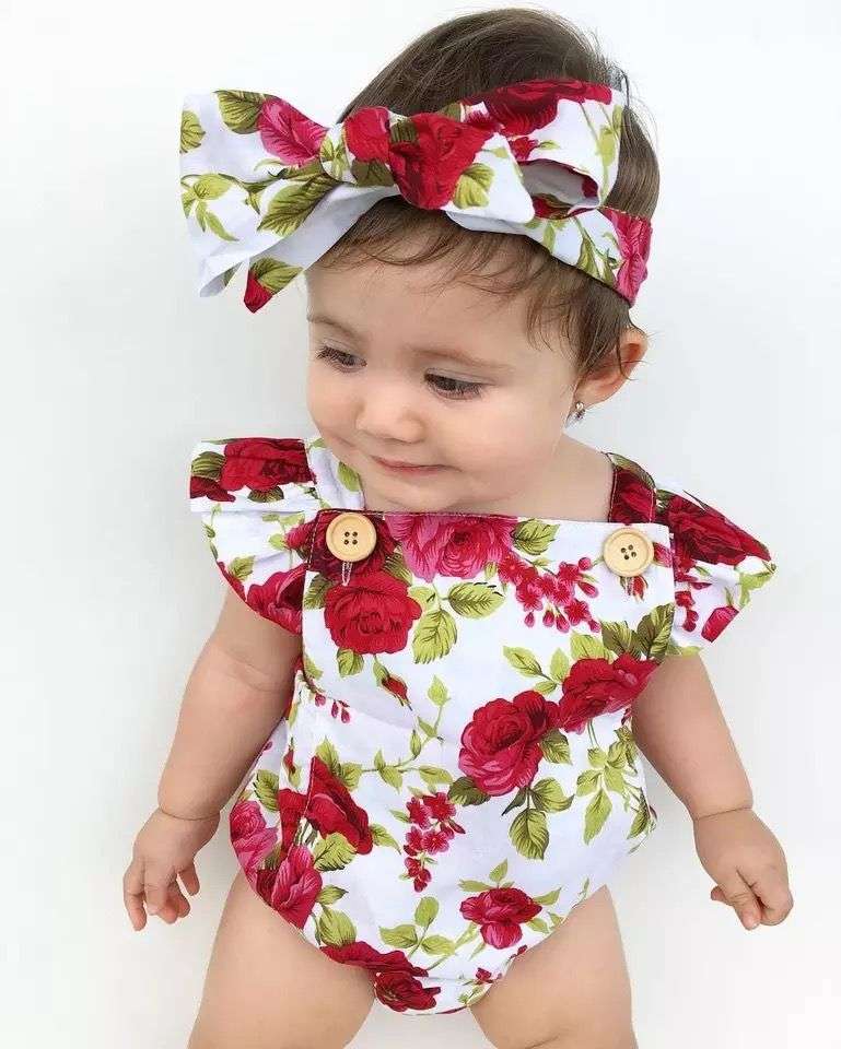 Enterito Flores roja bebe