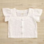 Conjunto niña dos piezas blusa + Falda short Rosada