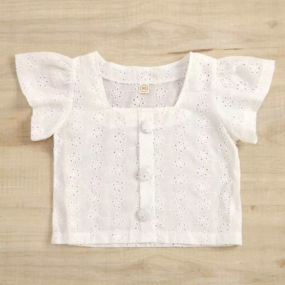 Conjunto niña dos piezas blusa + Falda short Rosada