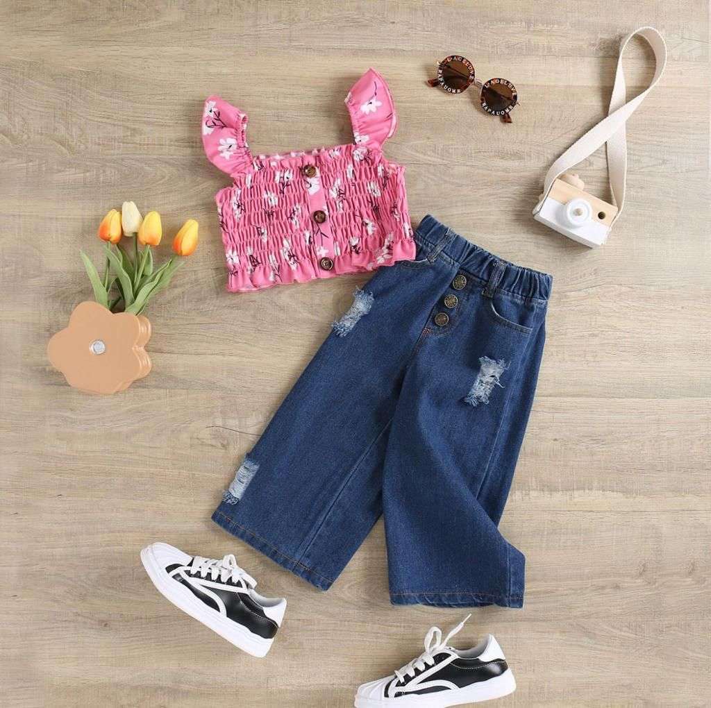 Conjunto 2 piezas Niña jeans + Peto