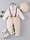 Conjunto formal + boina Niño Crema