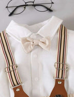 Conjunto formal + boina Niño Crema