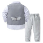 Conjunto formal 4 piezas crema Niño