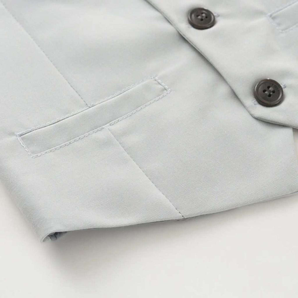 Conjunto formal 4 piezas crema Niño