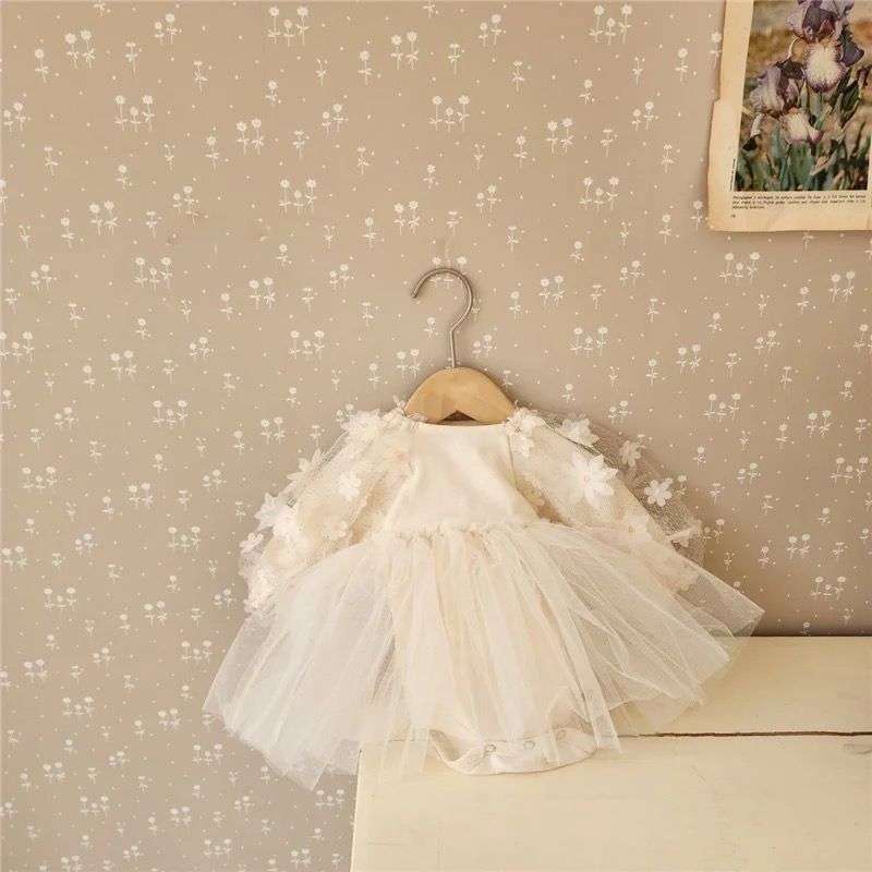 Vestido Beige Flores