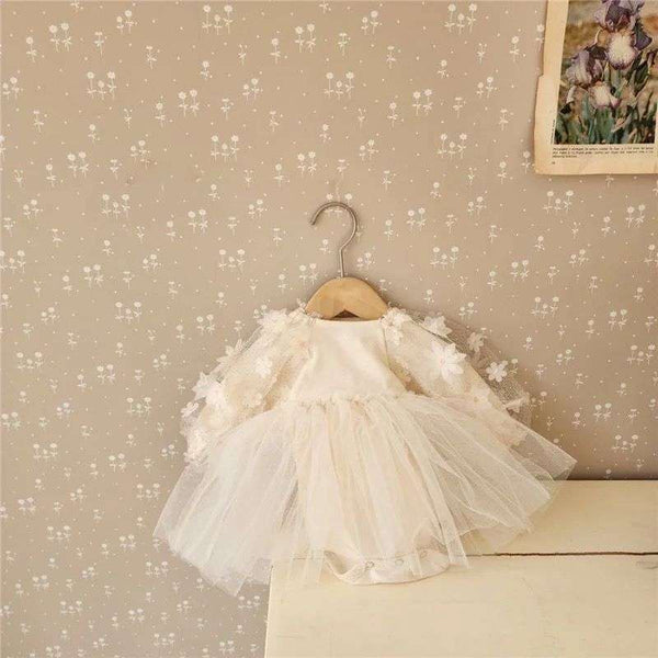 Vestido Beige Flores