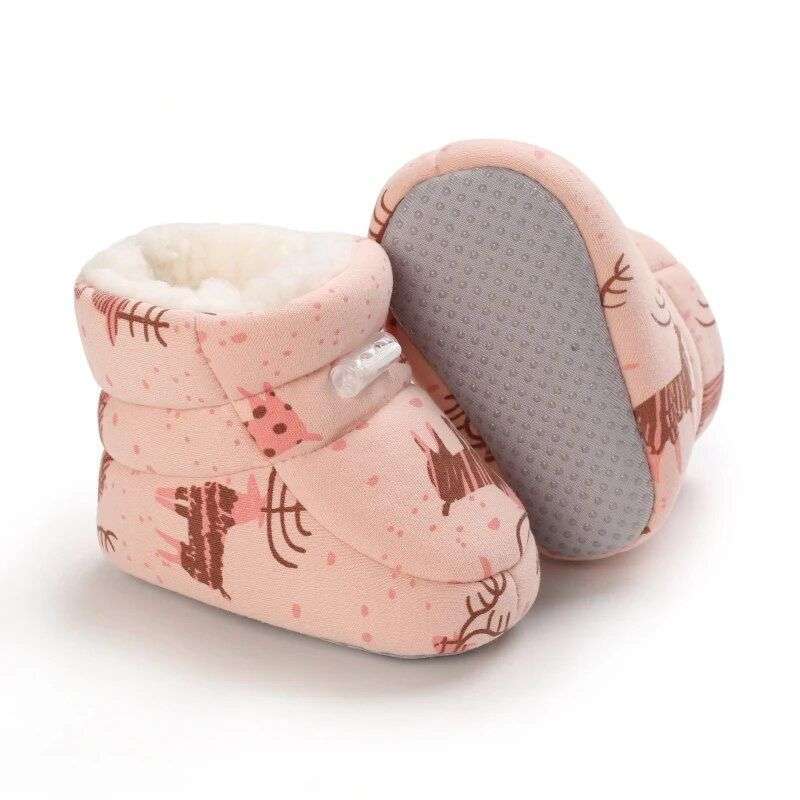Botitas Forradas antideslizante  bebe Rosadas