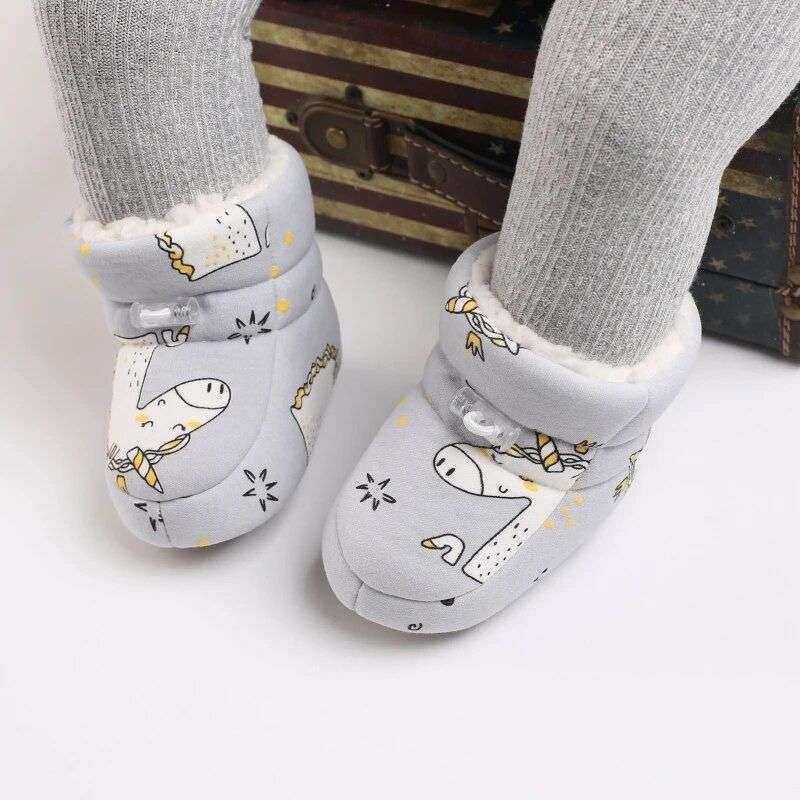 Botitas Forradas antideslizante bebe Unicornio