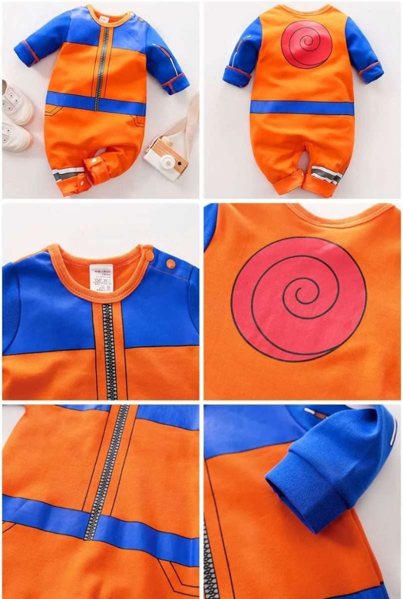 Disfraz Enterito De Anime Naruto naranja  Bebe