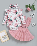Jardinera + Body flores Rosado bebe
