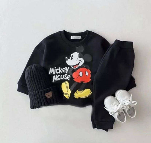 Buzo 2 piezas Mickey Negro bebe