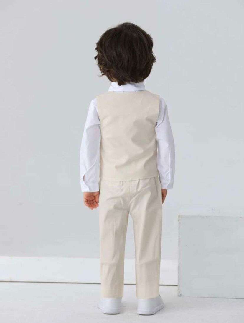 Conjunto formal 4 piezas Crema