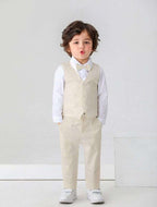 Conjunto formal 4 piezas Crema