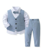 Conjunto formal 4 piezas Celeste Niño