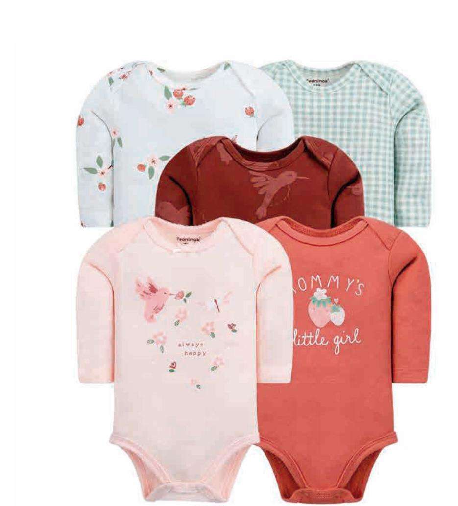 Set de 5 body always Happy bebe