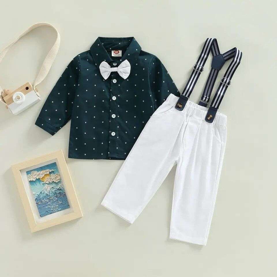 Conjunto formal  4 piezas estrella azul niño