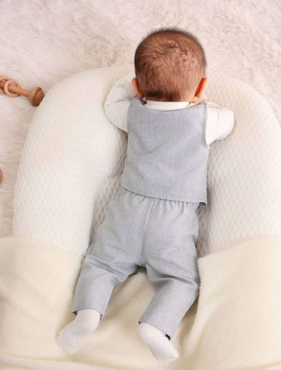 Conjunto formal bebe Gris 3 piezas