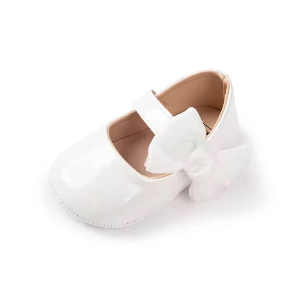 Zapatos charol sintetico blanco