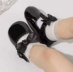 Zapatos charol Sintetico  Negros bebe