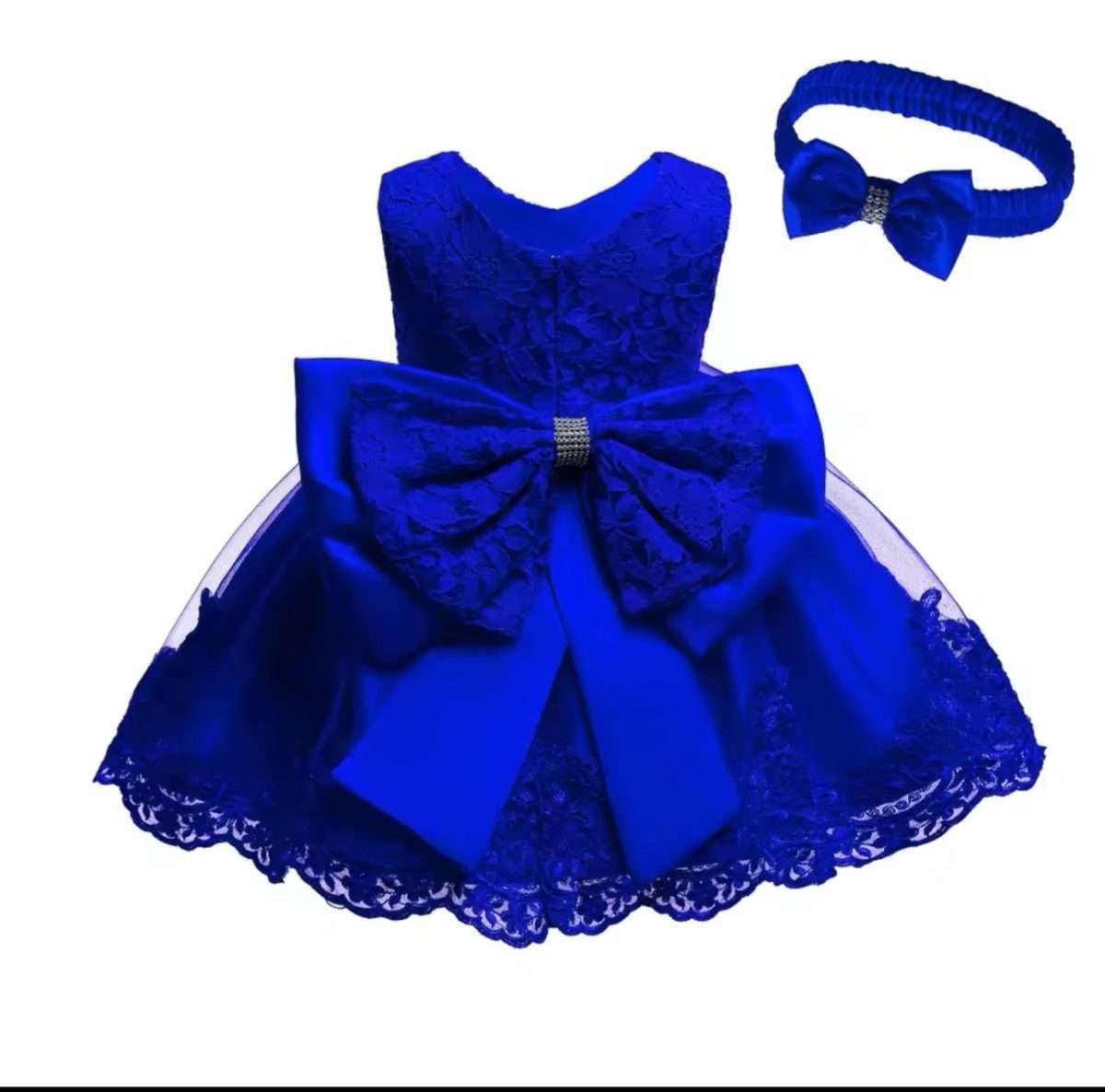 Vestido + cintillo azul Niña
