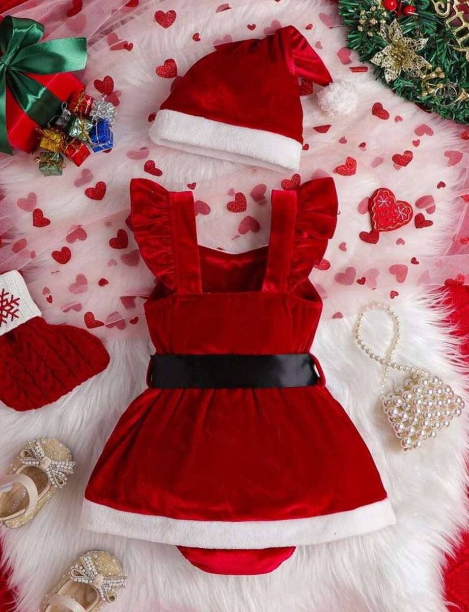Vestido Navidad + Gorro bebe