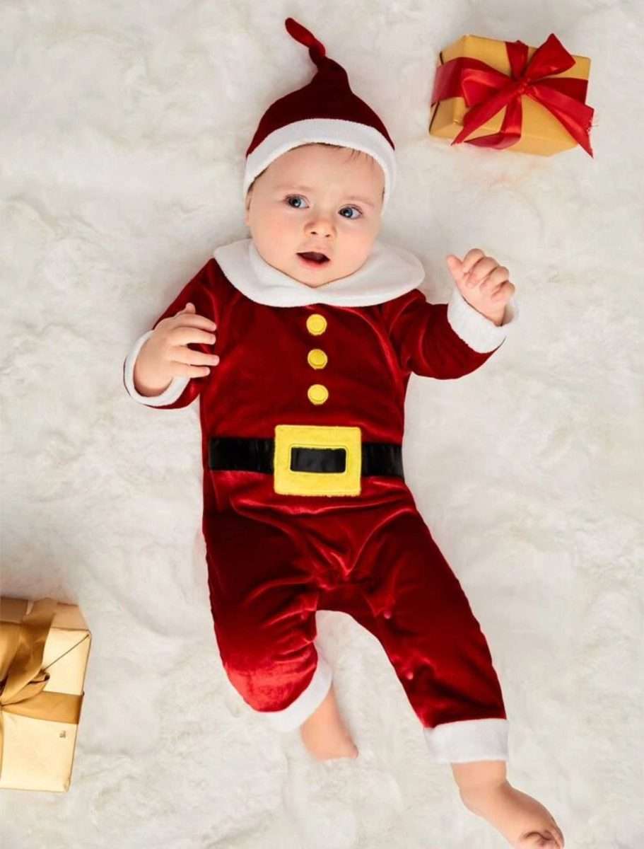 Conjunto Navidad + gorro bebe